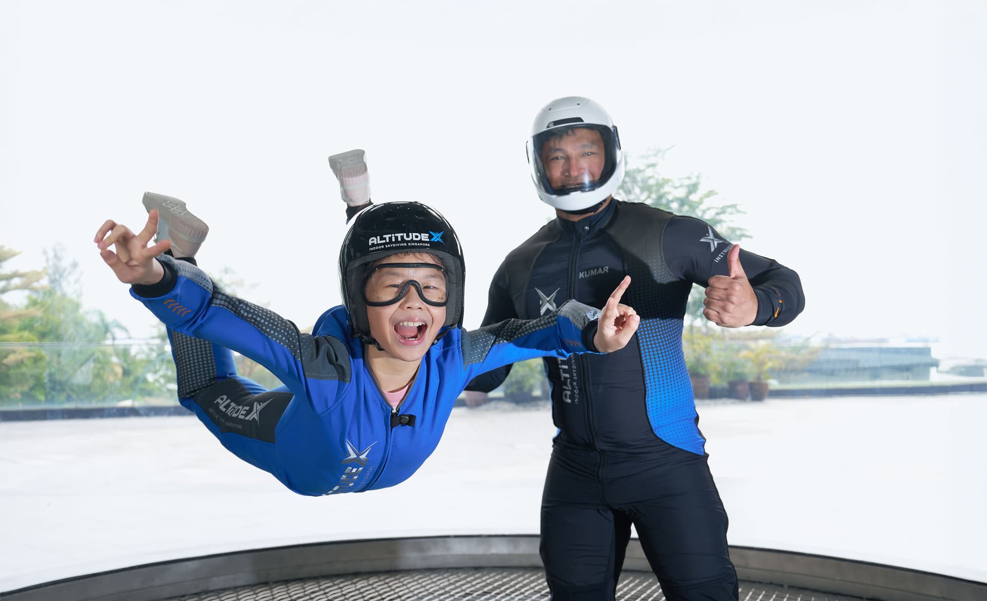 The AltitudeX Singapore wind tunnel on Siloso Beach Walk, Sentosa
